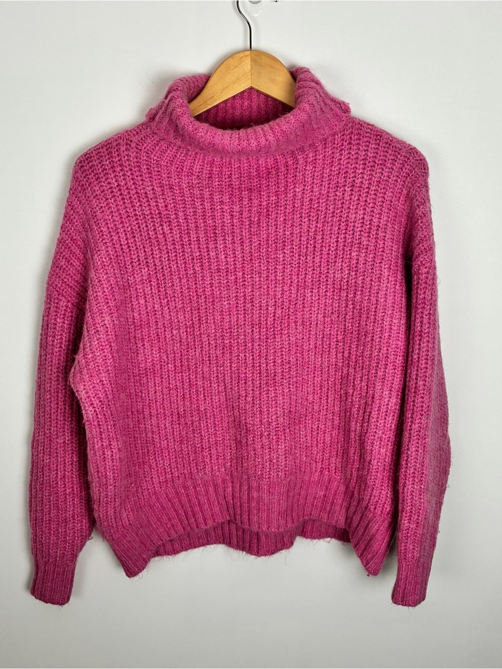 Pistola Women’s Pink Wool Alpaca Blend Turtleneck Sweater Fall Outdoors XS